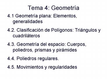Tema 4: Geometra