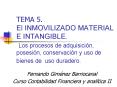 TEMA 5. El INMOVILIZADO MATERIAL E INTANGIBLE. Los procesos de adquisici PowerPoint PPT Presentation