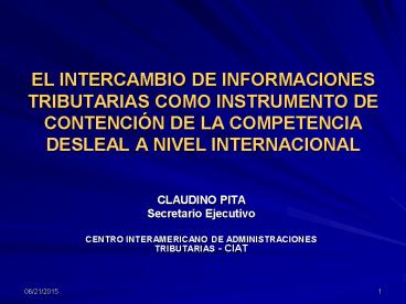 EL INTERCAMBIO DE INFORMACIONES TRIBUTARIAS COMO INSTRUMENTO DE CONTENCI