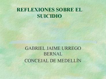 VIOLENCIAS OCULTAS REFLEXIONES SOBRE EL SUICIDIO