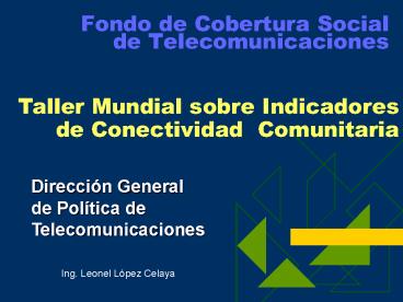 Fondo de Cobertura Social de Telecomunicaciones