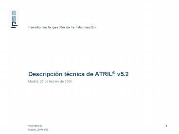 Descripcin tcnica de ATRIL v5'2