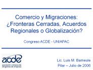 Comercio y Migraciones: 