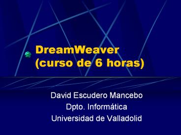 DreamWeaver (curso de 6 horas)