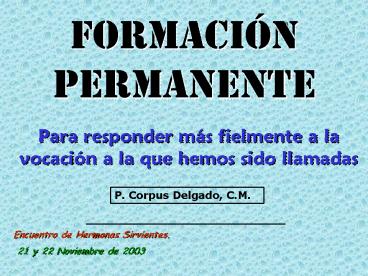 FORMACIN PERMANENTE