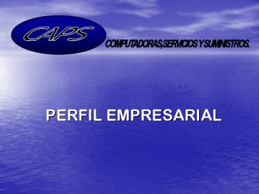PERFIL EMPRESARIAL