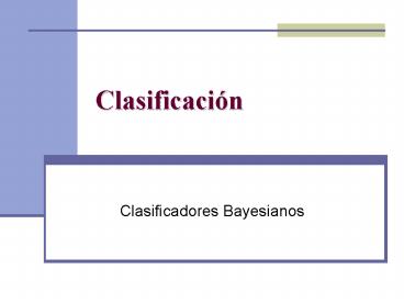 Clasificacin