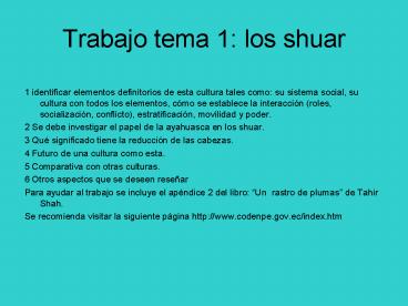 Trabajo tema 1: los shuar