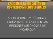 CALIDAD DE LA EDUCACION EN CONTEXTOS MULTICULTURALES