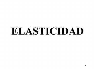 Elasticidad