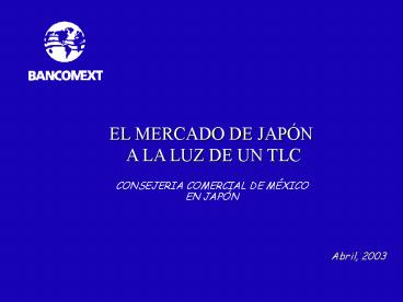 CONSEJERIA COMERCIAL DE MXICO EN JAPN