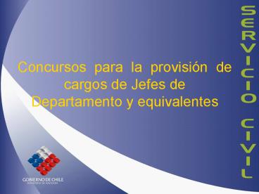 Concursos para la provisin de cargos de Jefes de Departamento y ...