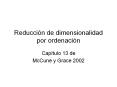 Reduccin de dimensionalidad por ordenacin PowerPoint PPT Presentation