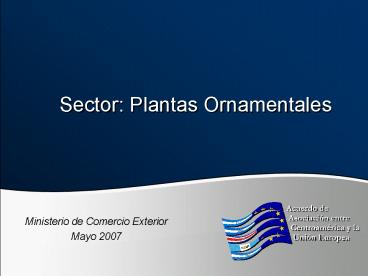 Sector: Plantas Ornamentales