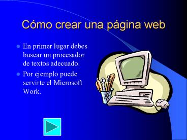 Cmo crear una pgina web
