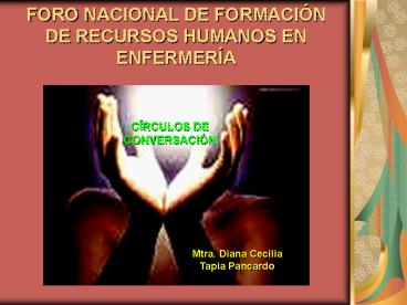 FORO NACIONAL DE FORMACIN DE RECURSOS HUMANOS EN ENFERMERA