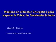 Medidas en el Sector Energ