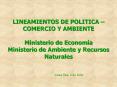 LINEAMIENTOS DE POLITICA COMERCIO Y AMBIENTE Ministerio de Economa Ministerio de Ambiente y Recursos PowerPoint PPT Presentation