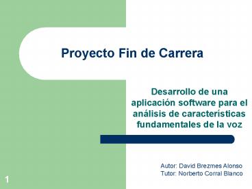 Proyecto Fin de Carrera