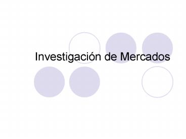 Investigacin de Mercados