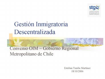 Gestin Inmigratoria Descentralizada