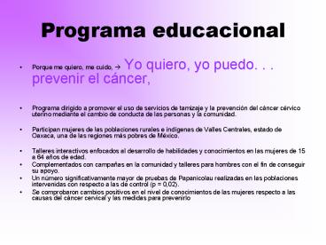 Programa educacional