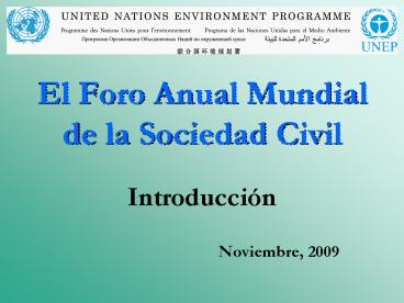 El Foro Anual Mundial de la Sociedad Civil