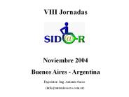 VIII Jornadas Sidar 2004