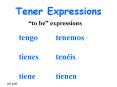 Tener Expressions PowerPoint PPT Presentation