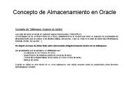 Concepto de Almacenamiento en Oracle