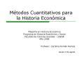 Mtodos Cuantitativos para la Historia Econmica PowerPoint PPT Presentation