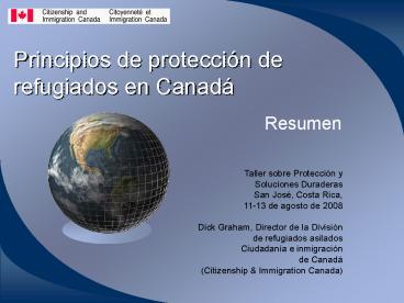 Principios de proteccin de refugiados en Canad