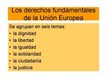 Los derechos fundamentales de la Unin Europea