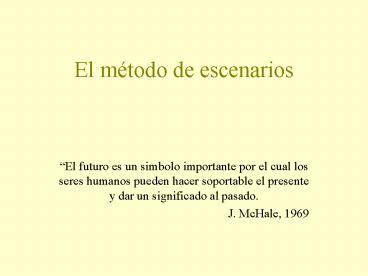 El mtodo de escenarios