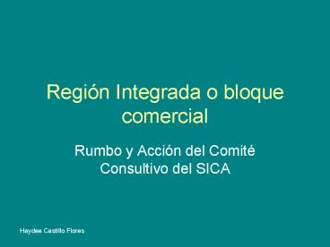 Regin Integrada o bloque comercial