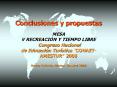 Conclusiones y propuestas MESA V RECREACIN Y TIEMPO LIBRE Congreso Nacional de Educacin Turstica CON PowerPoint PPT Presentation