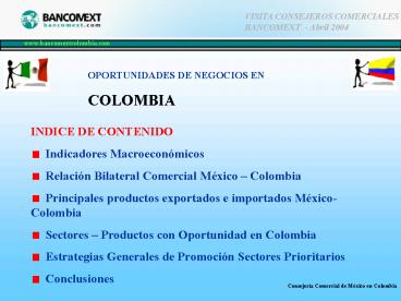 OPORTUNIDADES DE NEGOCIOS EN