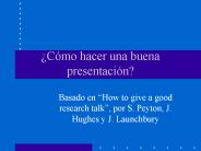 Cmo hacer una buena presentacin