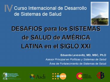 Eduardo Levcovitz, MD, MSC, Ph'D