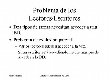 Problema de los LectoresEscritores