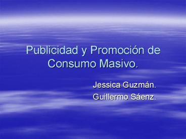 Publicidad y Promocin de Consumo Masivo'