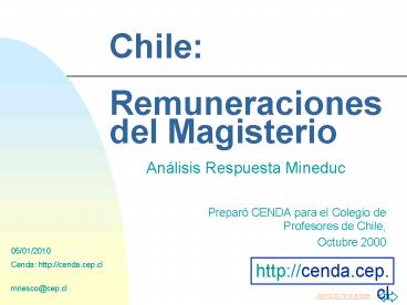 Chile: Remuneraciones del Magisterio