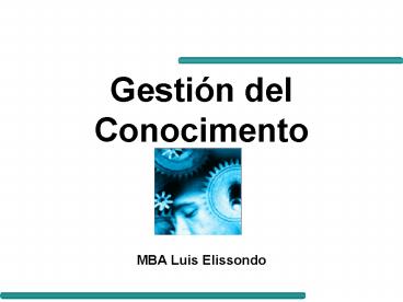 Gestin del Conocimento