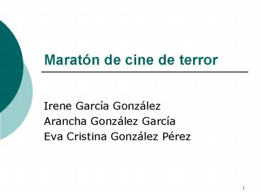 Maratn de cine de terror