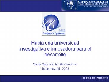 Hacia una universidad investigativa e innovadora para el desarrollo
