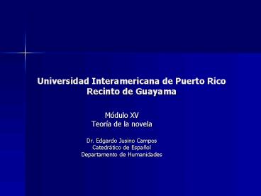 Universidad Interamericana de Puerto Rico Recinto de Guayama