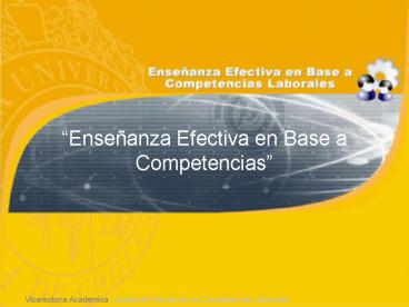 Enseanza Efectiva en Base a Competencias