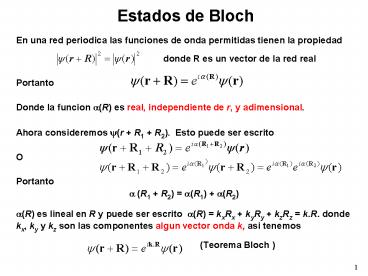 Estados de Bloch