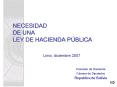 NECESIDAD DE UNA LEY DE HACIENDA PBLICA PowerPoint PPT Presentation