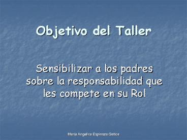 Objetivo del Taller